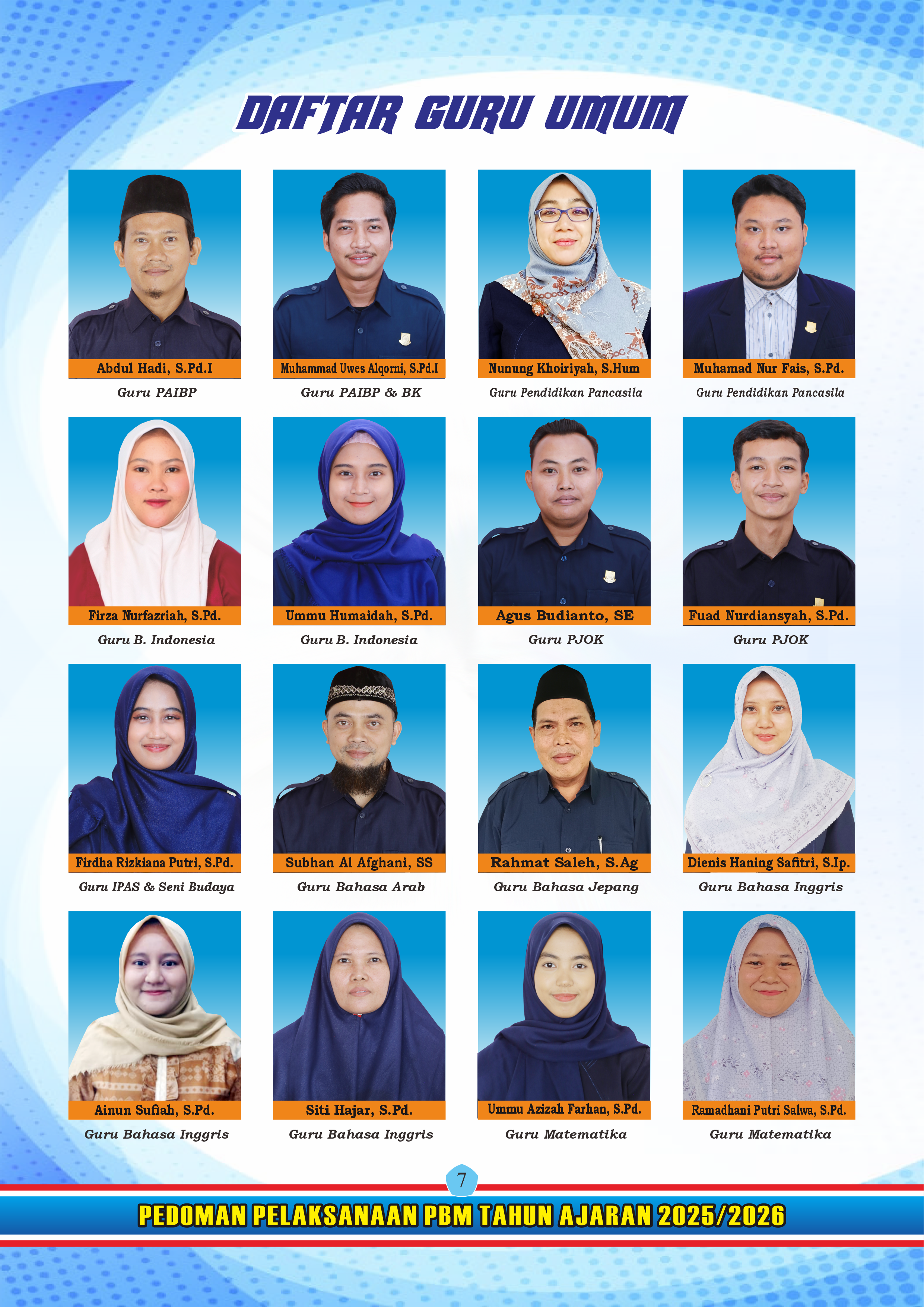 DAFTAR GURU TA. 2025/2026